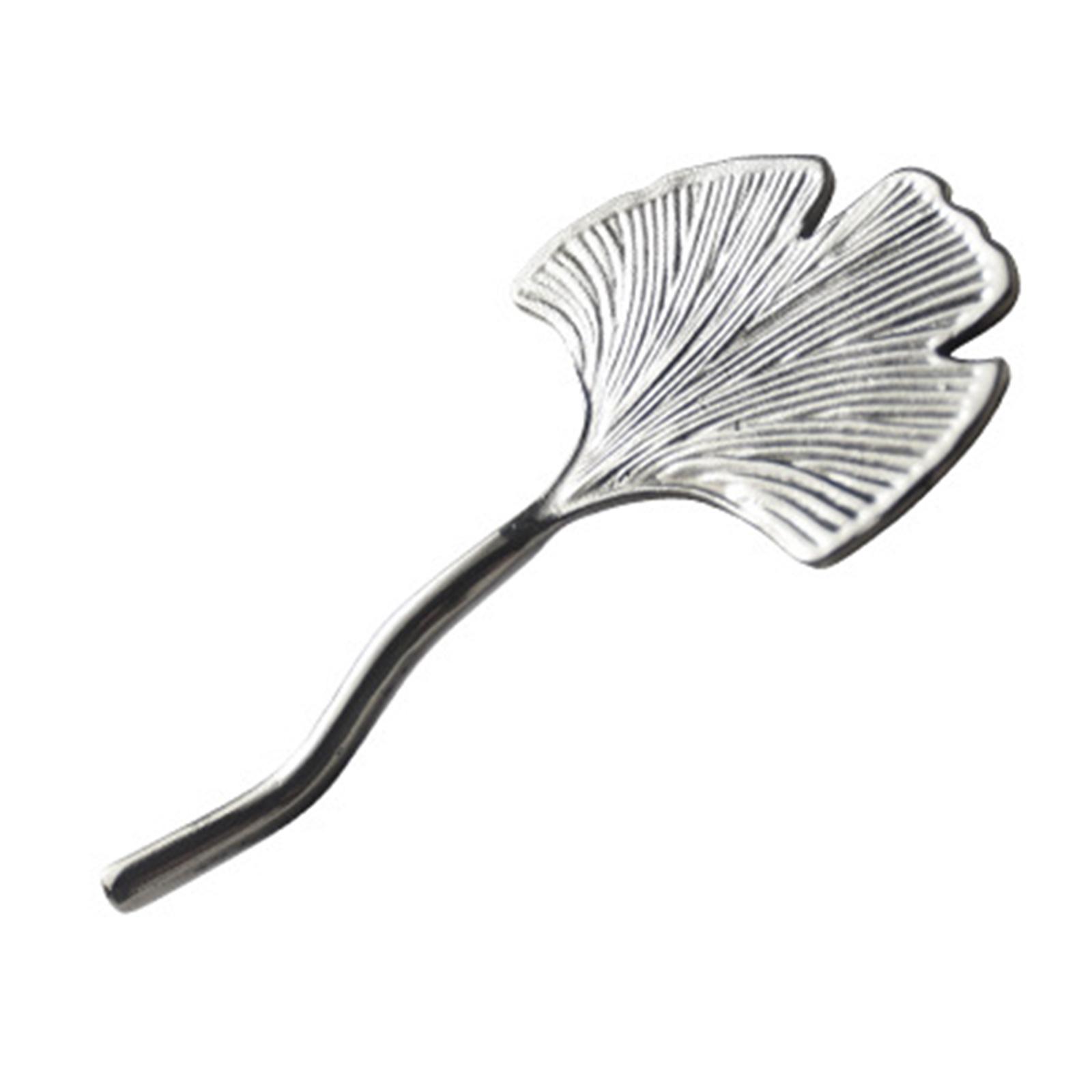 

Элегантная подставка для палочек из нержавеющей стали в форме листа гинкго, держатель для столовых приборов, аксессуары для обеденного стола серебряный