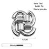 Zinc Alloy Kongming Puzzle Lock: Disentanglement Ring Educational Toy