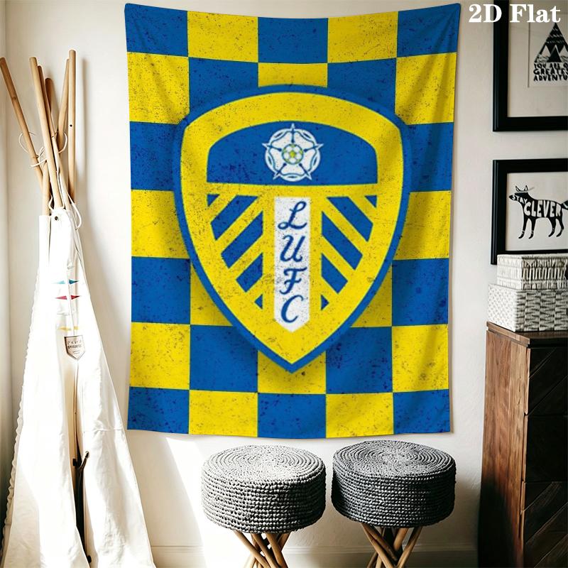 Leeds United Wall Tapestry Aesthetic Wall Hanging Printed Fabric Blanket Decorative Tapestries for Bedroom Living Room Home Decor