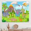 Cartoon Dinosaur Tapestry for Boys Kids Bedroom, Cute Animal Dinosaur Art Tapestries Wall Hanging for School Classroom Anime