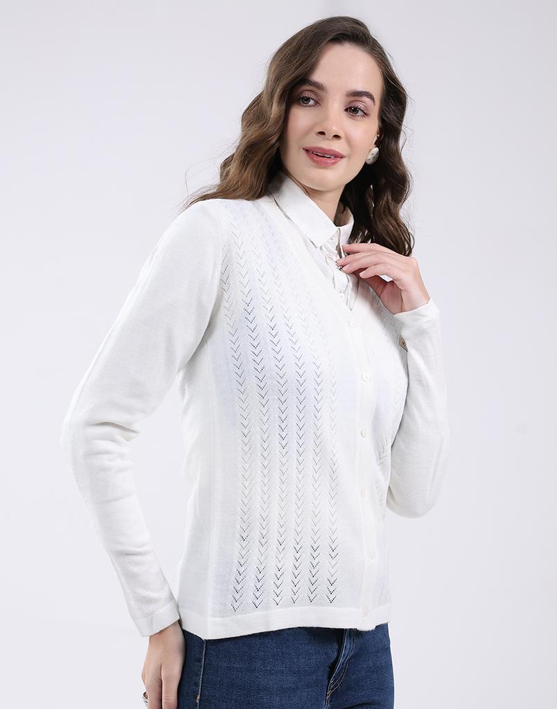 MONTE CARLO Women's V Neck Full Sleeve Cardigan