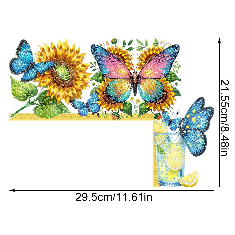 

Wooden Door Frame Decor Interior Door Corner Sign 2D Flat Sunflowers Pattern 5D Diamond Painting Art Kit for Wall Doors Frame