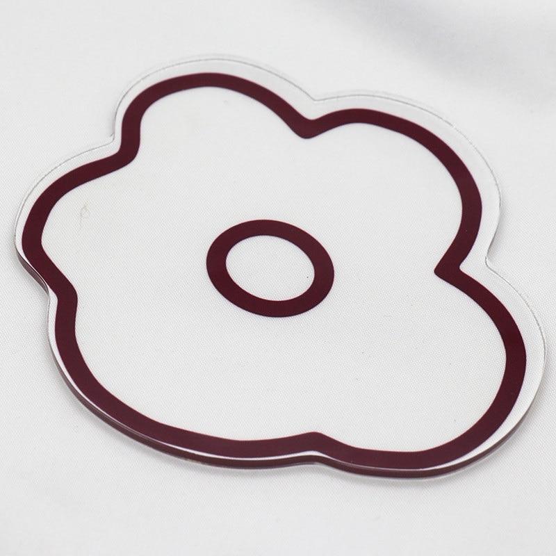 Акриловая подставка для чайной чашки на заказ Маленькая красная книга Маленькая цветочная подставка Подставка для чашки