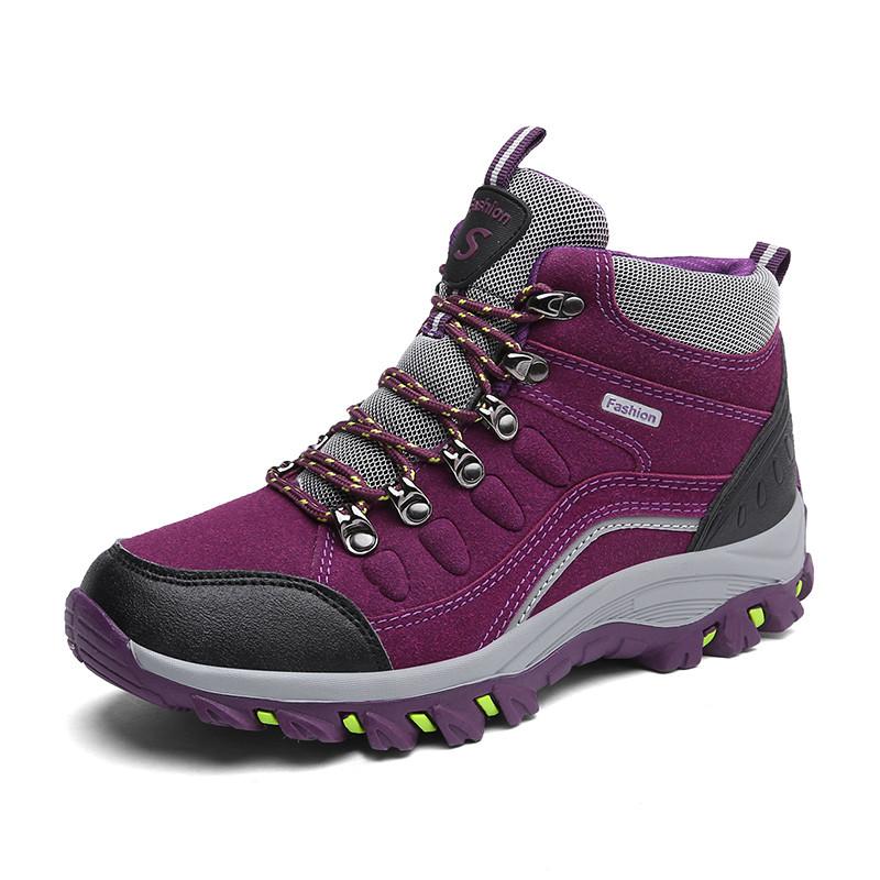New Men's Winter Boots Warm Plush Snow Boots Outdoor Non-Slip Couple Hiking Boots High-Top Waterproof Sneakers Men's Ankle Boots