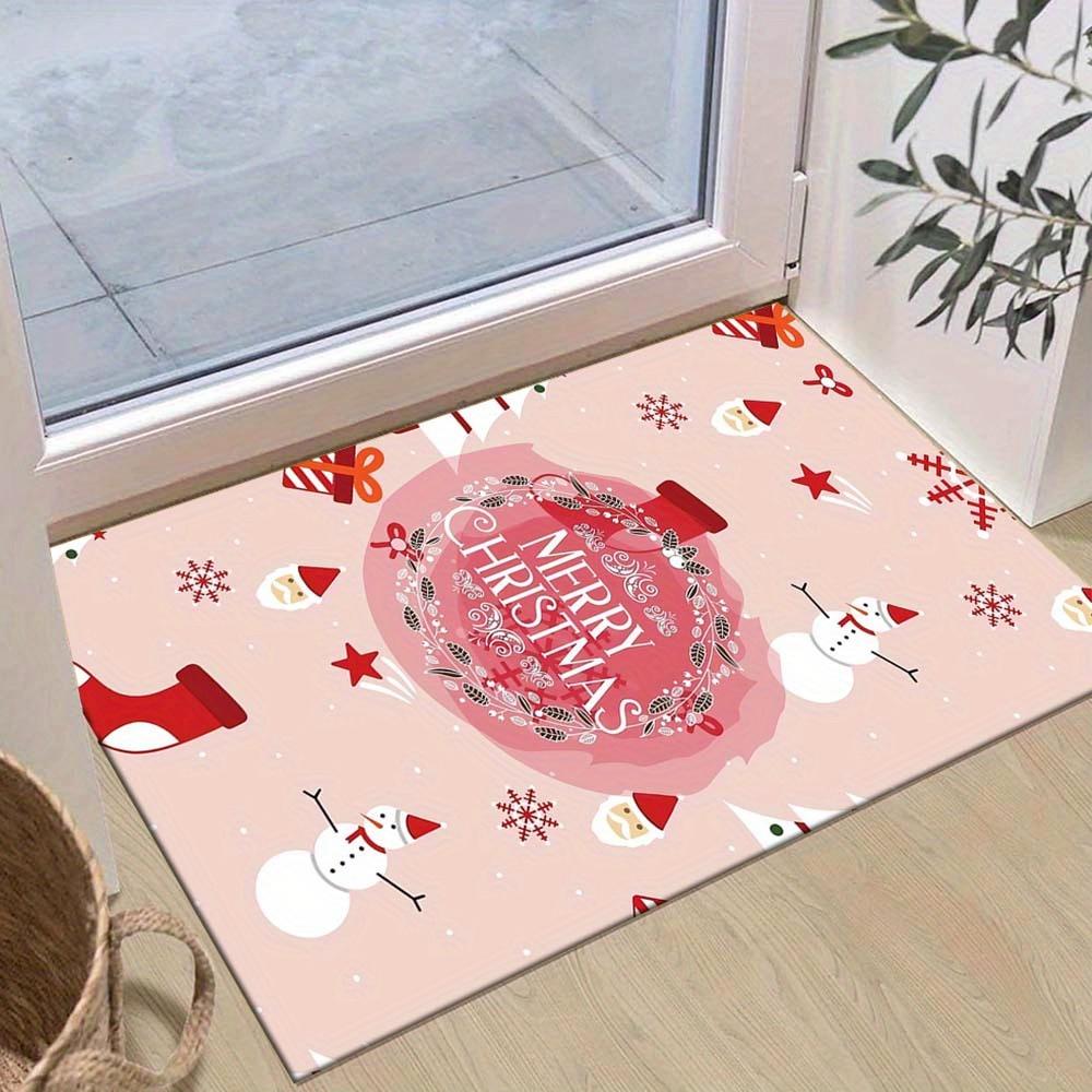 

1pc Merry Chrismas Area Rug, Slip-Resistant, Easy-Clean, Stain-Resistant, Perfect for Cozy Living Rooms, Bedrooms, Kitchens, Offices, and Ho 60cm by 90cm