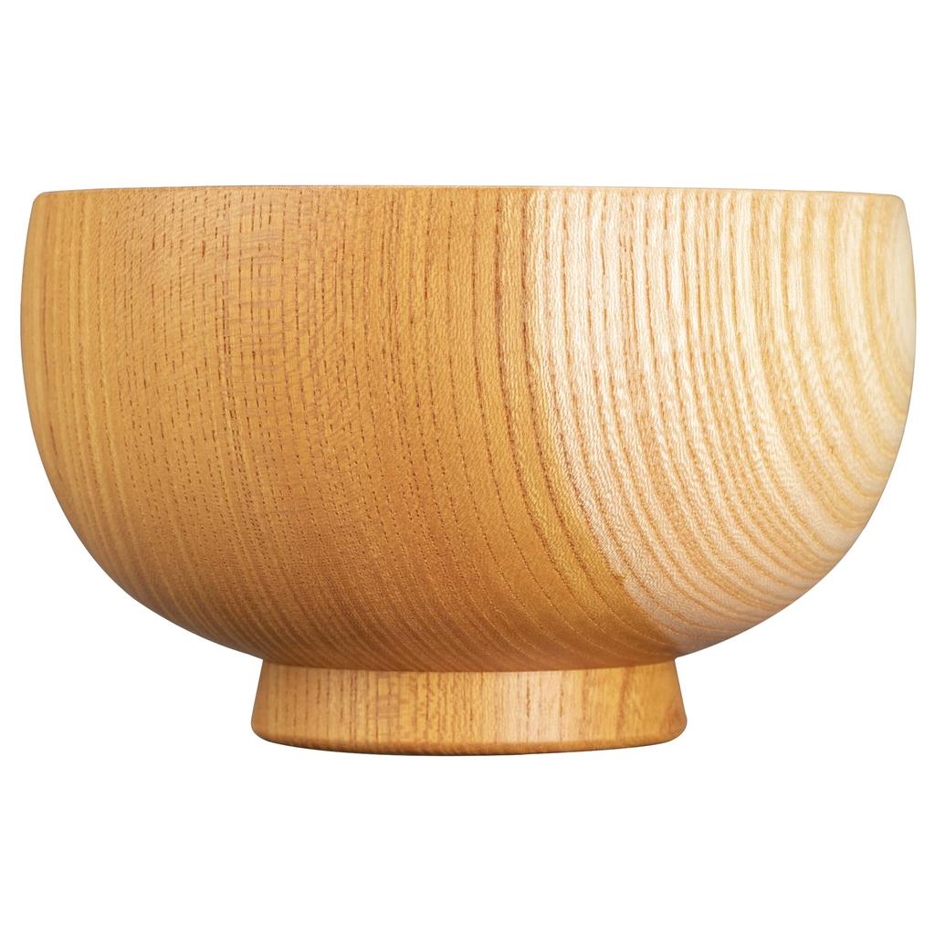 Yamanaka Lacquerware Shirasagi Woodwork Soup Bowl, Shirasagi Bowl, Medium, Approx. 11cm, Natural Zelkova, Made In Japan