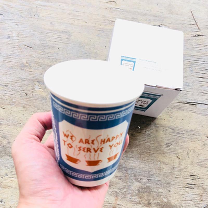 New York Iconic 'We Are Happy To Serve You' Ceramic Coffee Cup