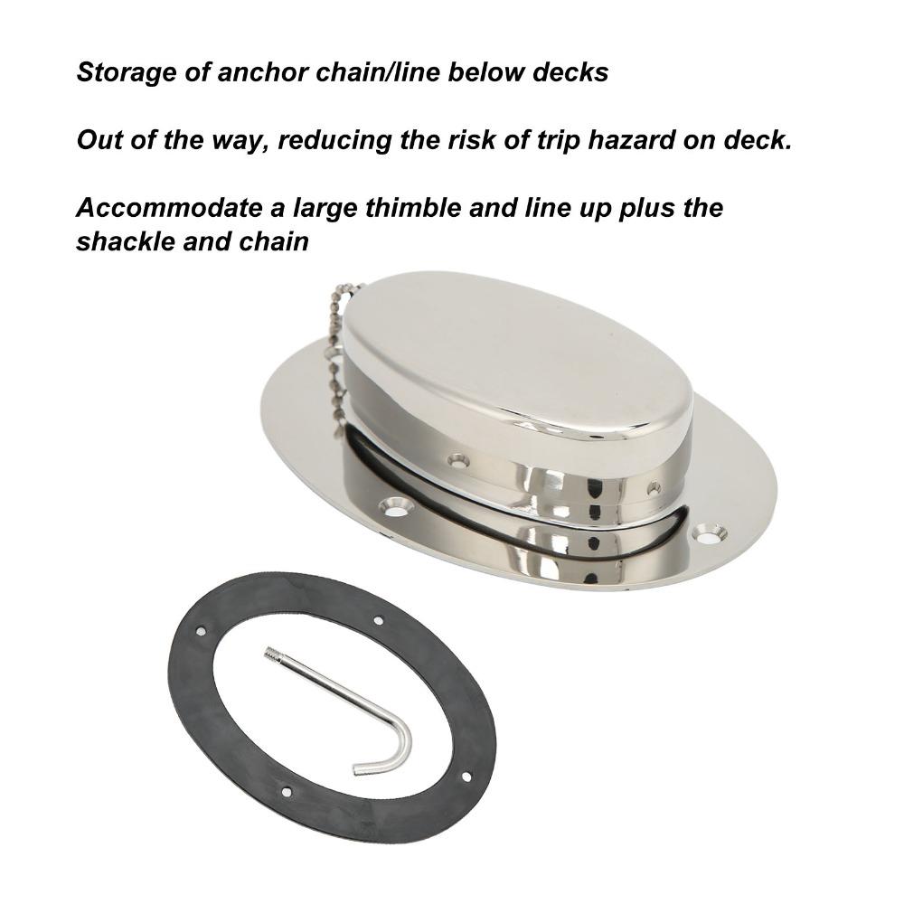 Rubber Gasket Chain Deck Pipe 304 Stainless Steel Line Chain Deck Pipe  Boat Deck