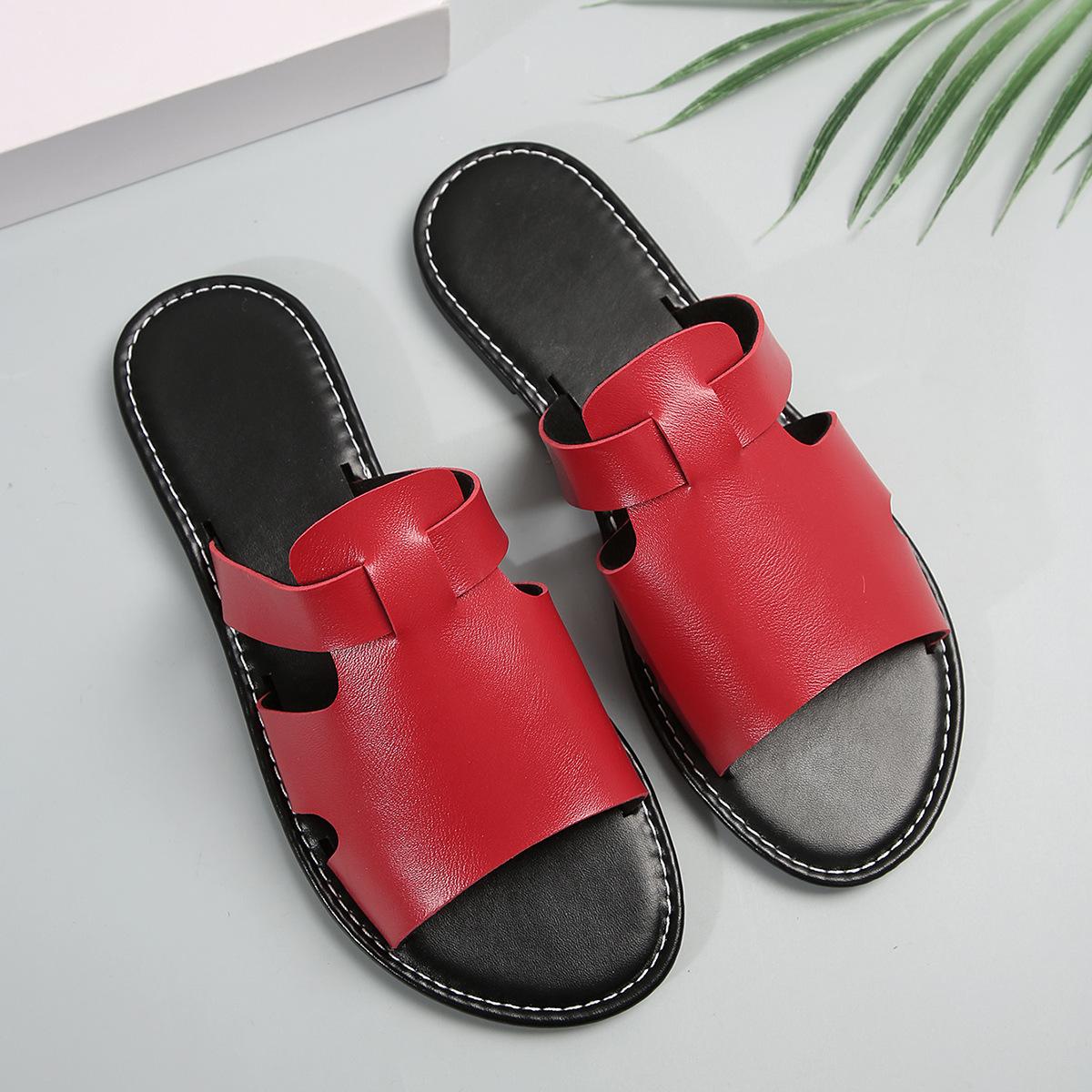 

Large size simple hollow toe sandals women s 2024 summer new women s beach holiday slippers 43 червоний