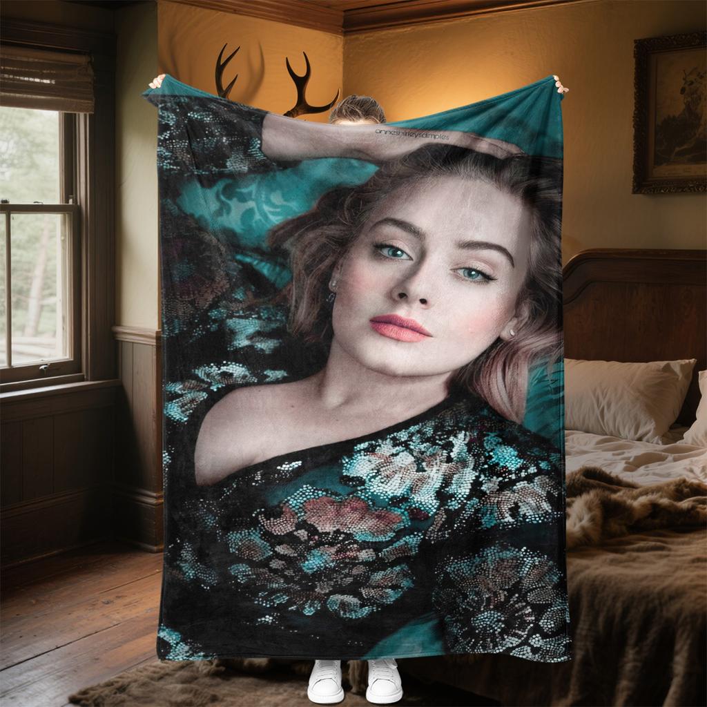 ADELE Plush Blanket Soft Comfortable All Seasons blanket Sofa Office Naps blanket Outdoor Travel throw Perfect Gift
