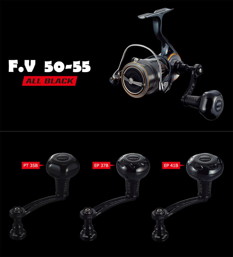 LIVRE 11845 F.V 50-55 (FV 50-55) B Series with EP41B Knob for Shimano S3, All Black, FV50-55KB41S3