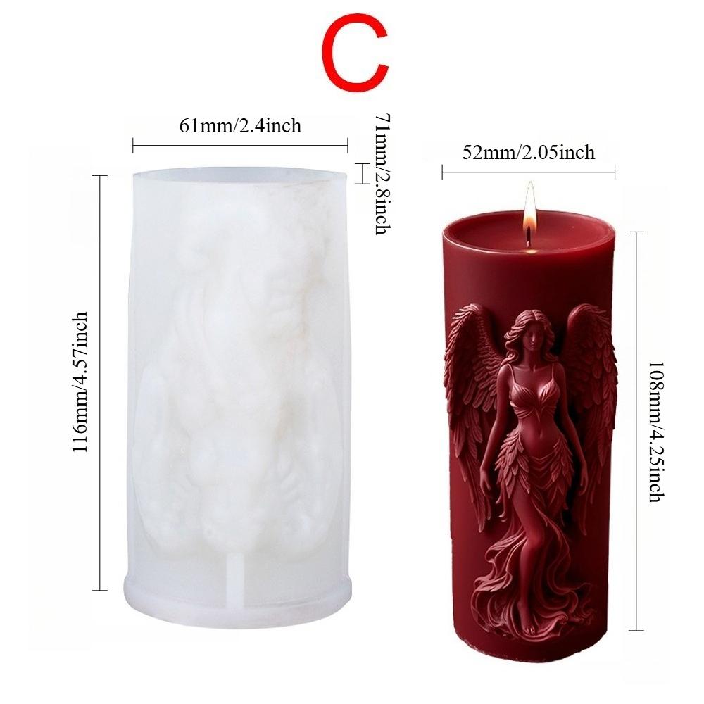 Flügel Göttin Duftende Silikon Kerzenform DIY Gebetsengel Skulptur Gips Harz Form Frauen Kerzenherstellung Zubehör Heimdeko