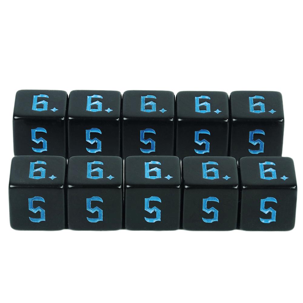 D6 Dice 10pcs Polyhedral Dice Acrylic Digital Dice Club Entertainment Table Game Dice