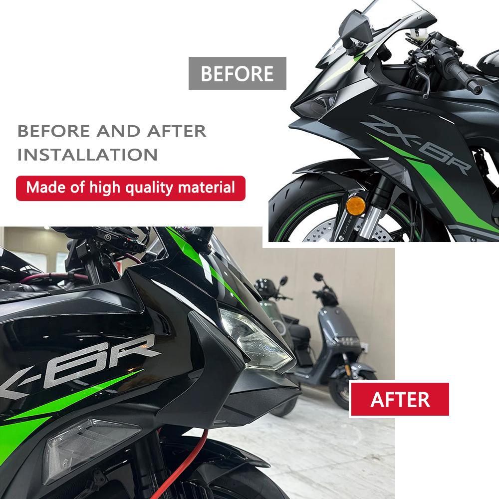 Side Downforce Spoilers Fairing Winglet For KAWASAKI ZX6R ZX-6R 2026 2025 2024 Motorcycle Naked Side Front Aerodynamic Wind Wing