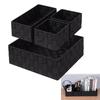 SAGVE Woven Storage Boxes, Set of 4, Handwoven Storage Baskets, Available In Three Sizes, Perfect for Desks, Small Item Storage, and Household Goods