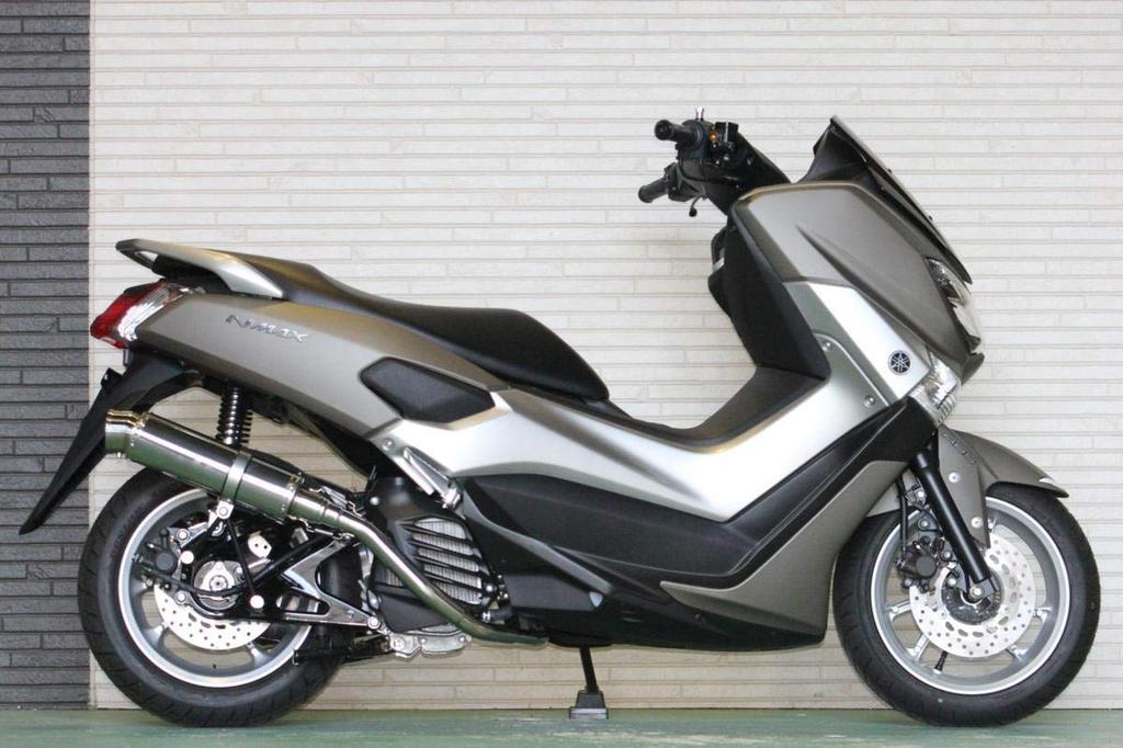 NMAX125 NMAX155 Muffler Compatible with Models R300 SUS Stainless Steel Muffler Silver Color Motorcycle Parts Full Exhaust Custom Parts Replacement