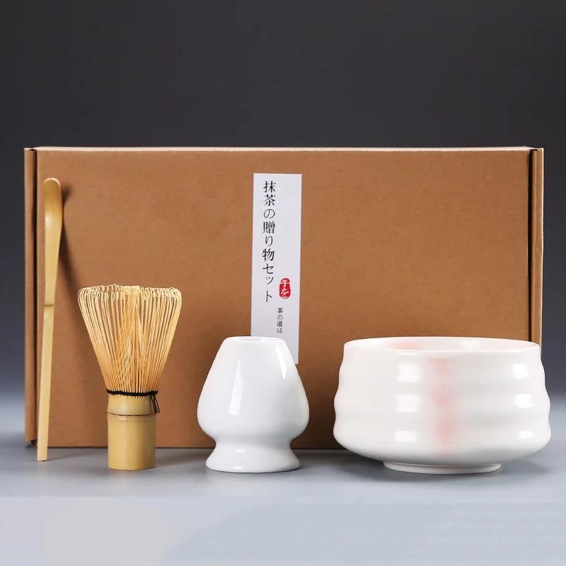 Tea Whisk Brush Set Bamboo Matcha Whisk Scoop and Holder Matcha Bowl with Strainer Japanese Matcha Ceremony Accessory