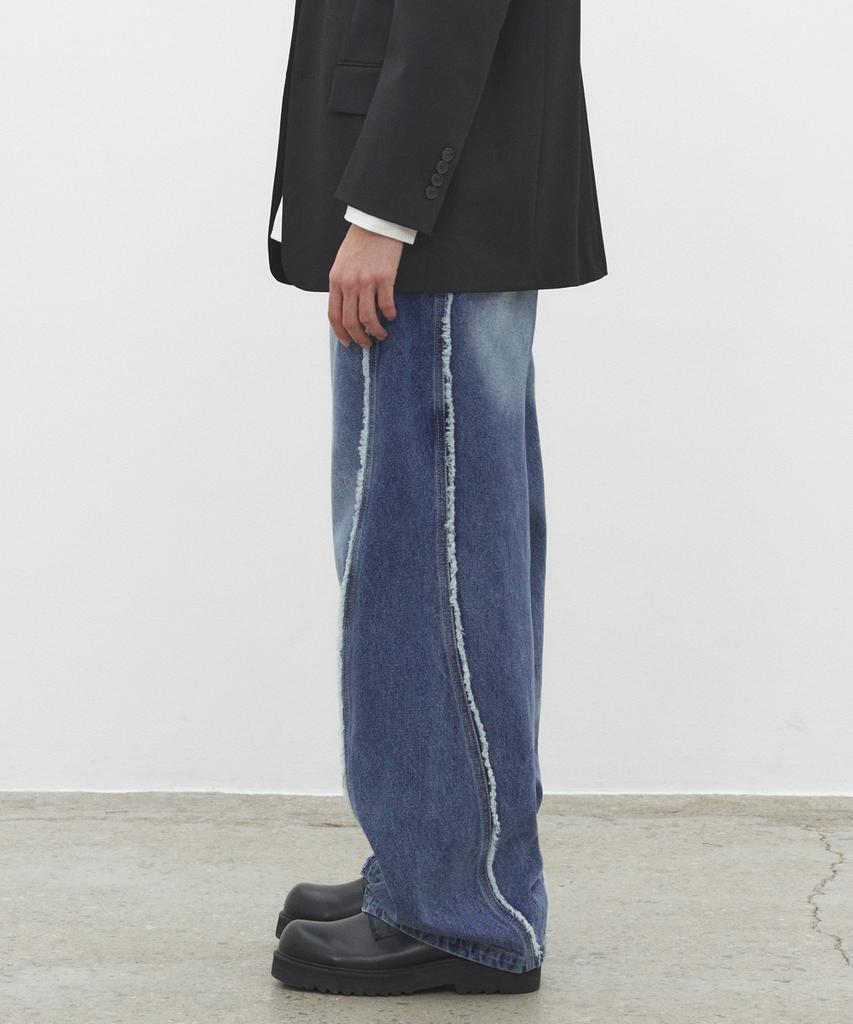 DECET Curved Wide Jeans Dcpt033Scblueb