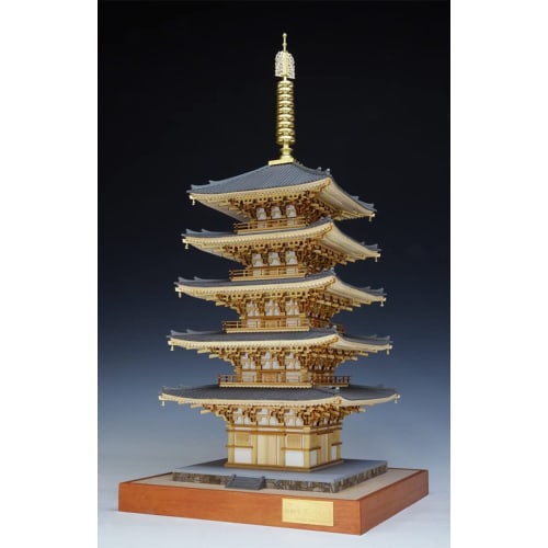 Woody Joe 1/75 Scale Daigoji Temple Five-Story Pagoda Wooden Model Assembly Kit 4560134352865