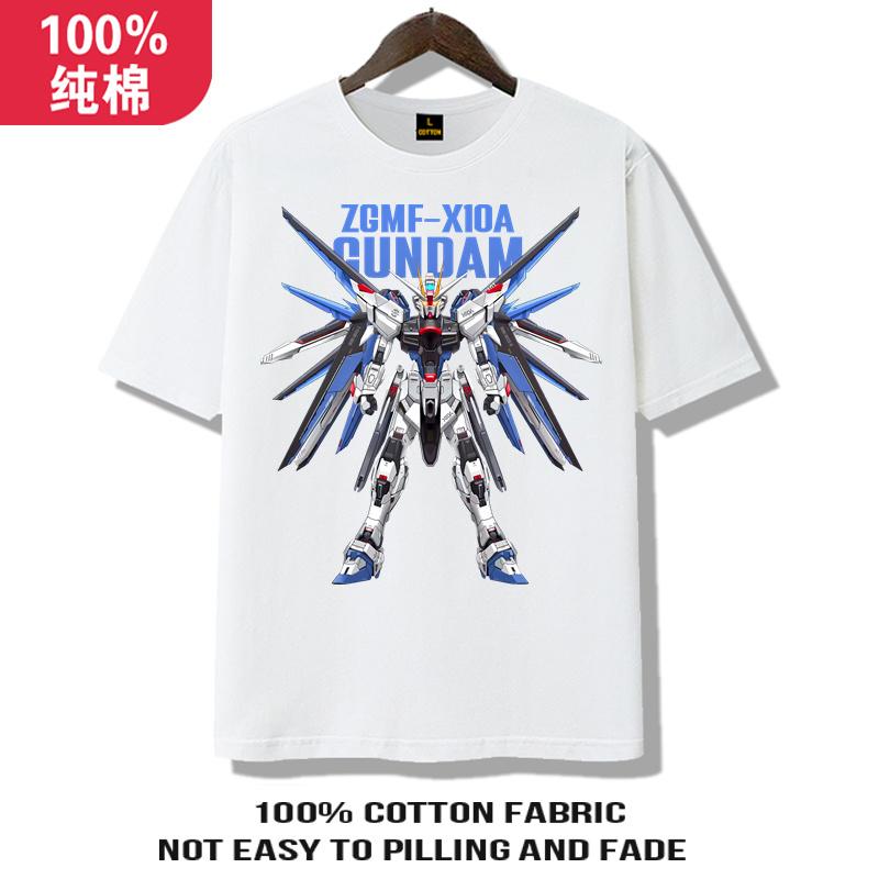 Gundam Clothes Mens 2025 Summer New Cotton Childrens Machine Mecha Mobile Soldier Gundam Shortsleeved Tshirt