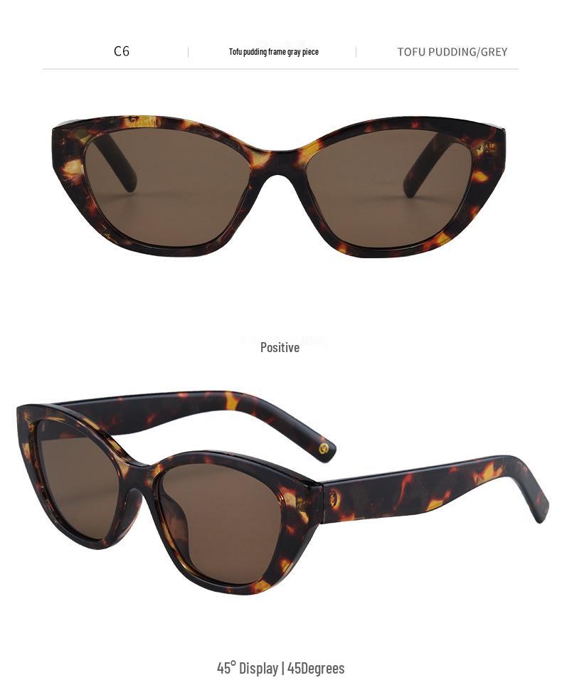 Ottoman 2025 Cat-Eye Sunglasses: Small Frame, Internet Celebrity Street Style.