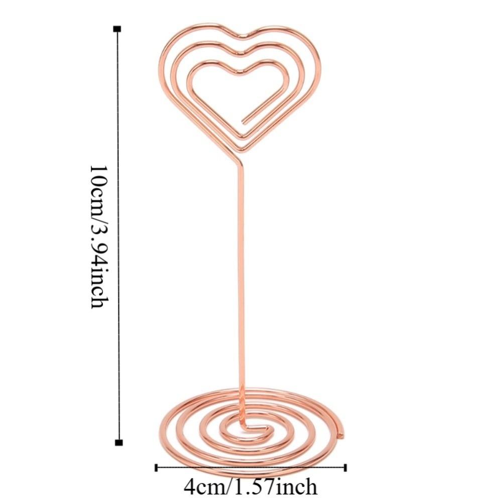 10Pcs Gold /Rose Gold Table Number Stands Heart Shape Name Card Holder  Wedding Party