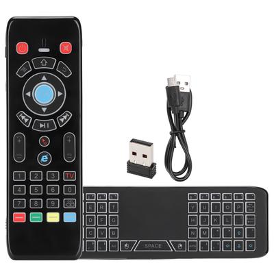 Controle remoto sem fio T16 com função touchpad e mouse de ar luminoso para TV e minicomputador