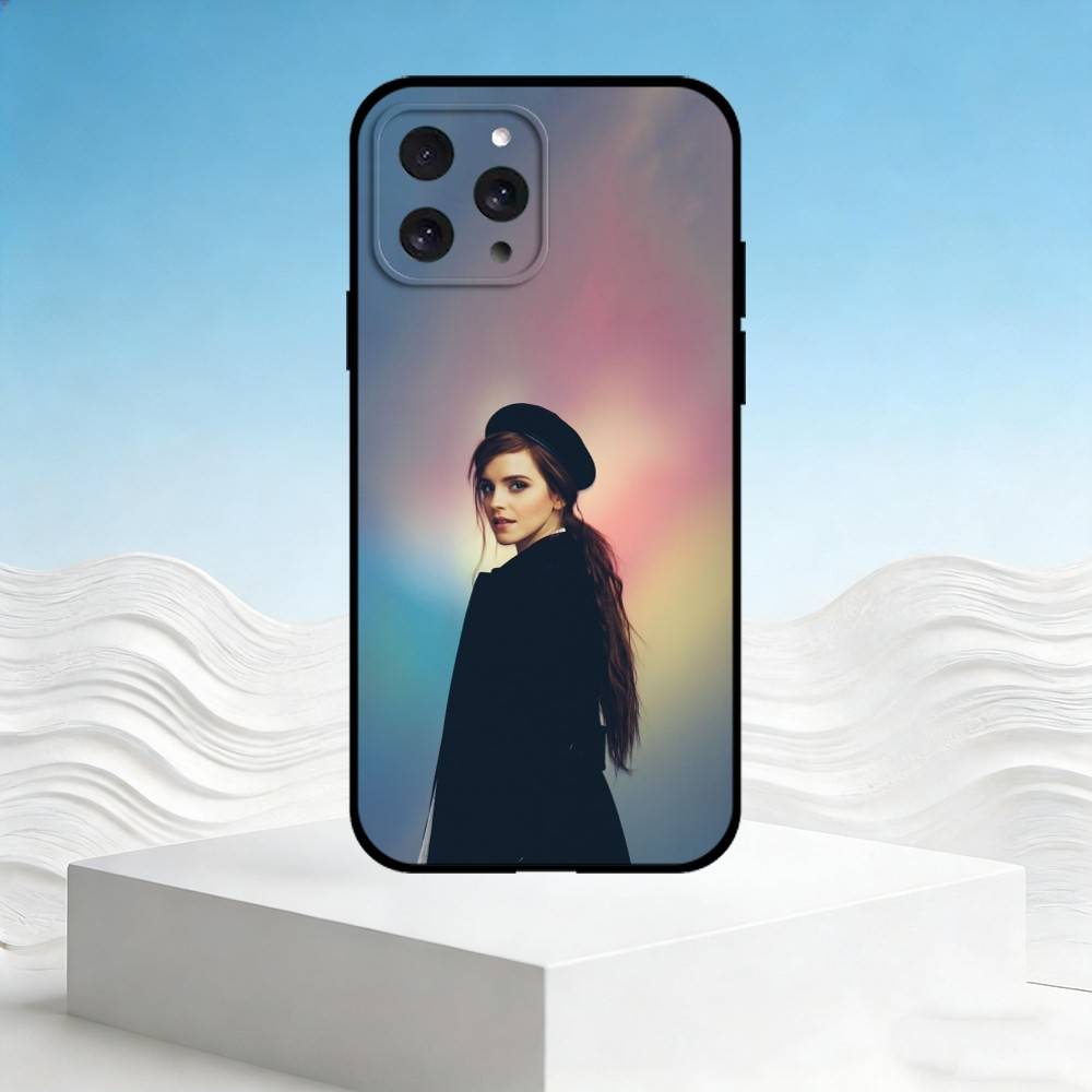 

Чехол для телефона E-Emma Watson для iPhone 17,16,15,14,13,12,11 Plus,Pro Max,SE4 Мягкий силиконовый черный чехол iPhoneXSMAX