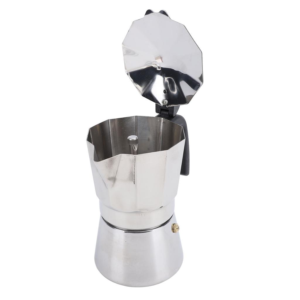 Stovetop Coffee Maker Stainless Steel Octagonal Even Heat Distribution Stovetop Coffee Maker Pot