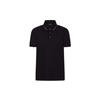 Solid Color Logo Letter Collar Casual Short Sleeve Polo Shirt Men Tops Black 3H1FL9-1JPTZ-F980