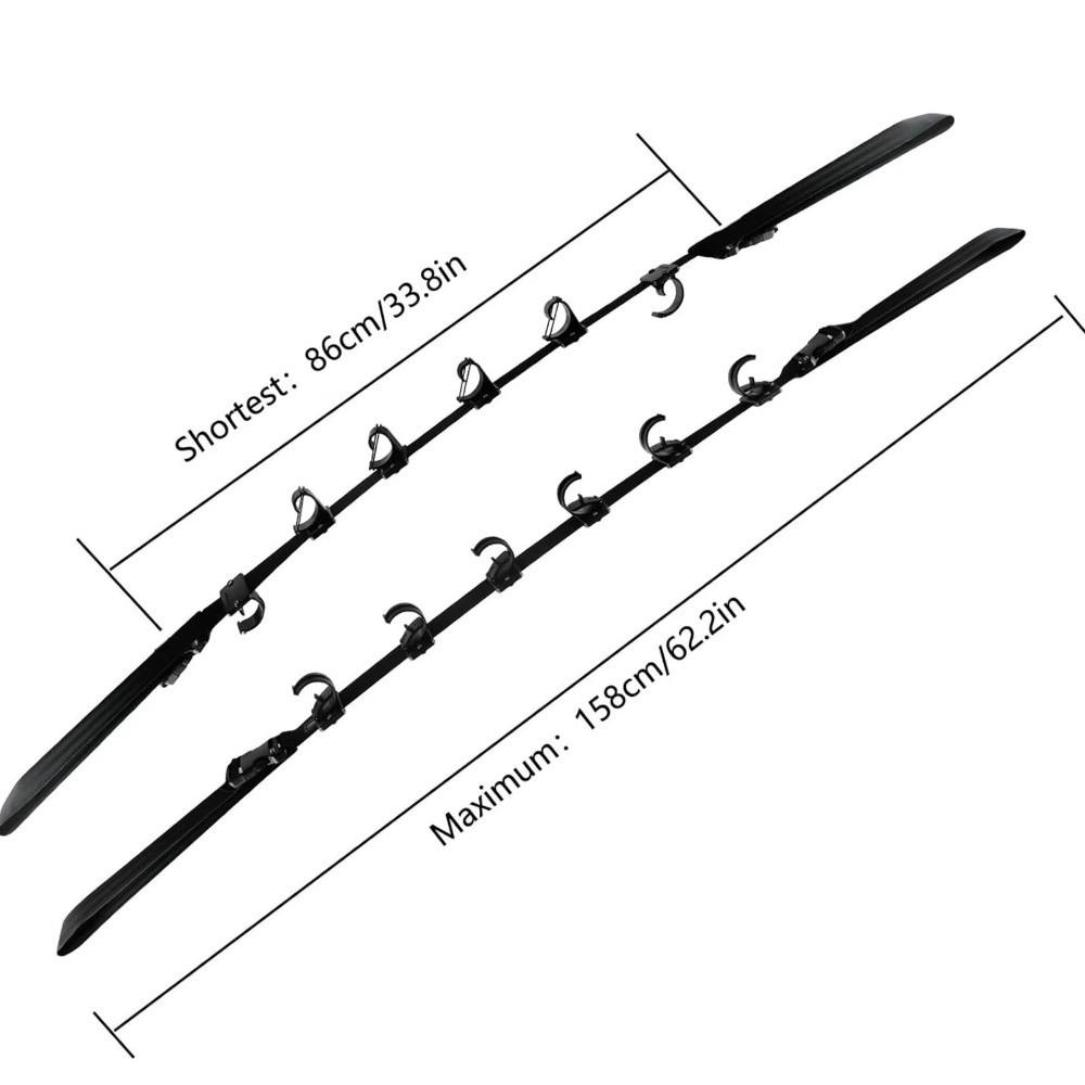 6 Position Car Fishing Rod Holder High-Elasticity Rubber Straps Non-Slip Design Clip-On Holder Durable Design