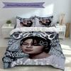 Set de 3 piezas con nombre personalizado Jimin, Incluye 1 funda nórdica y 2 fundas de almohada, Decoración de dormitorio para todas las estaciones