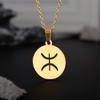 Women's Burr Symbol Titanium Steel Jewelry Pendant Necklace