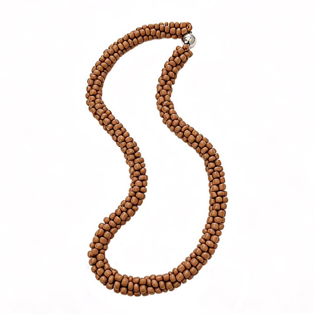 Multi-Layer Beads Women's Necklace Stainless Steel Magnetic Clasp Bohemian Necklace Party