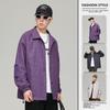 American retro trendy basic multi-color workwear loose casual waterproof bomber coach jacket