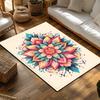 Boho Flower Carpet Washable Non Slip Floor Mat Persian Area Rug Modern Abstract Home Decor Living Room Bedroom Dorm Rug Gift
