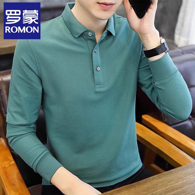 Romane Men s Casual Long Sleeve Polo Shirt 3XL