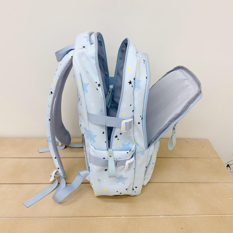 Cute Star-Print Nylon Backpack – Stylish & Lightweight School Bag for Girls, Teens, and Women
