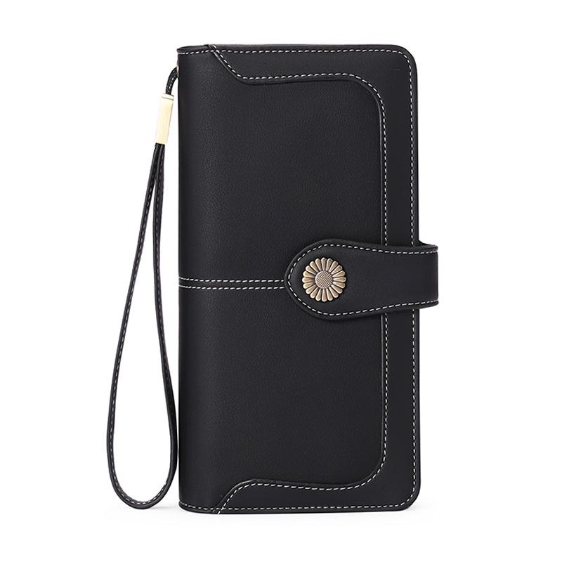 Women's Long Zipper RFID Wallet - European & American Style, Large Capacity PU Leather Clutch