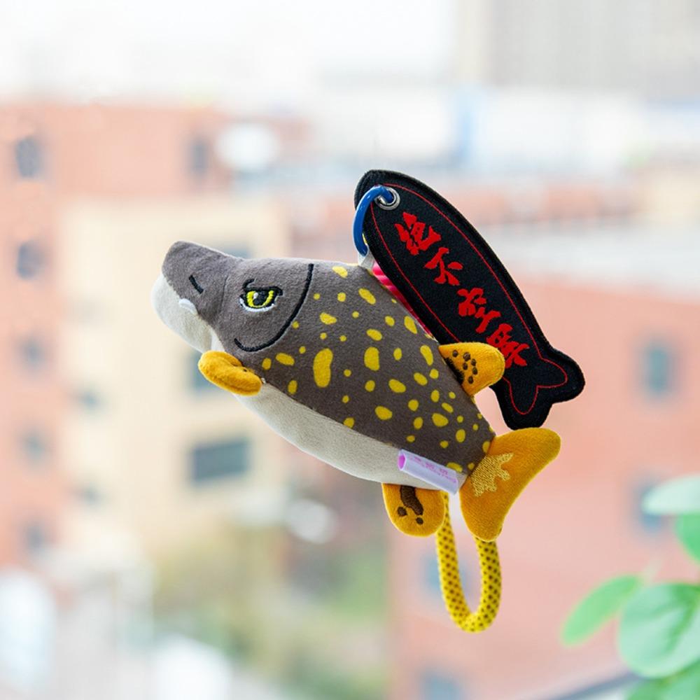 

PP Cotton Plush Doll Pendant Simulation Fish Bag Charm Long Hair Cat Keyring Hanging Ornaments B