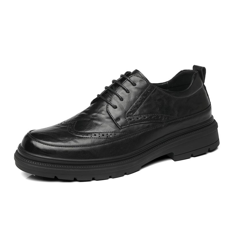 Fashion 2024 Natural Leather Hot Sale Men's Shoes Summer Fashion Trend Comfortable High Quality Thick Bottom Outdoor Brock Man Shoes
