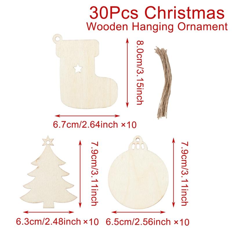 Christmas Dog Paw Double Layer Wooden Pendant Navidad Natal Noel Tree Pendant Merry Christmas Decor For Home 2025 New Year 2025