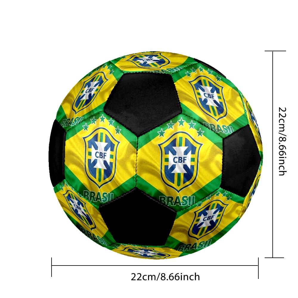 Cbf Pallone da Calcio a 5 Colorato Cucito a Macchina PVC Taglia 5 Pronto per Allenamento di Squadra e Competizione Durevole Alta Rimbalzo Fresco Regalo Sportivo