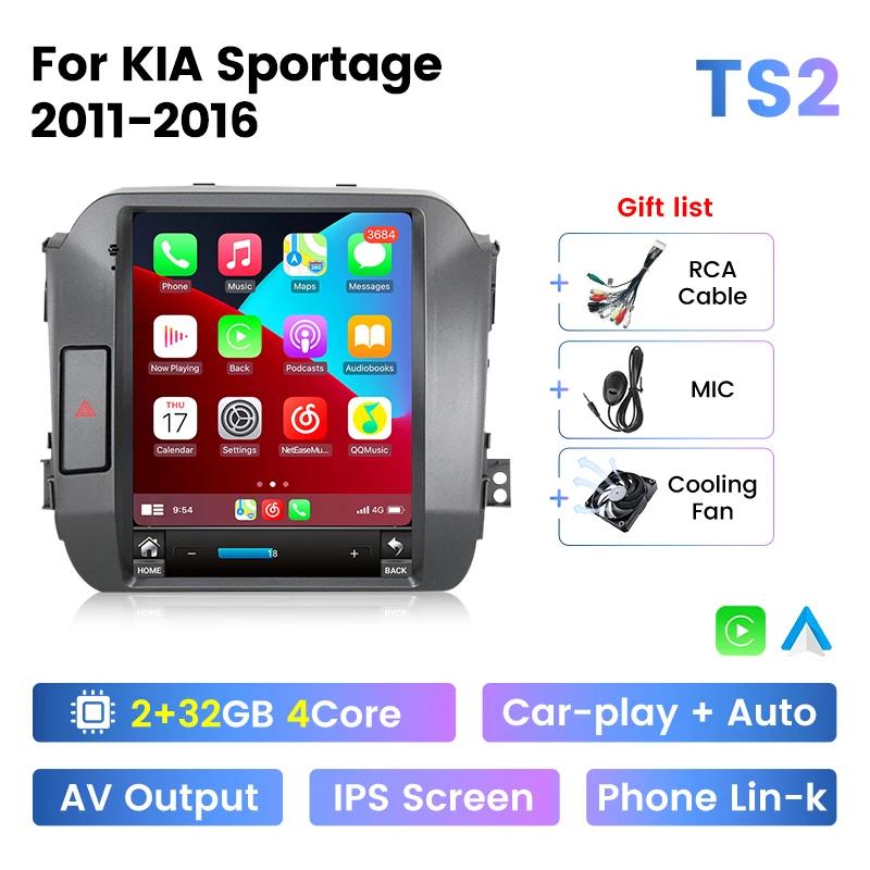 Android All-in-one Car Radio Stereo for KIA Sportage 3 SL 2010 - 2016 for Tesla Carplay Wireless Multimedia Navigation GPS WIFI