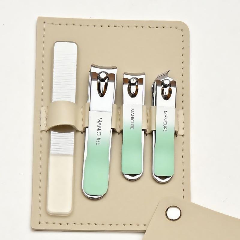 Portable 10-Piece Nail Clipper and Manicure Set with Ear Pick
