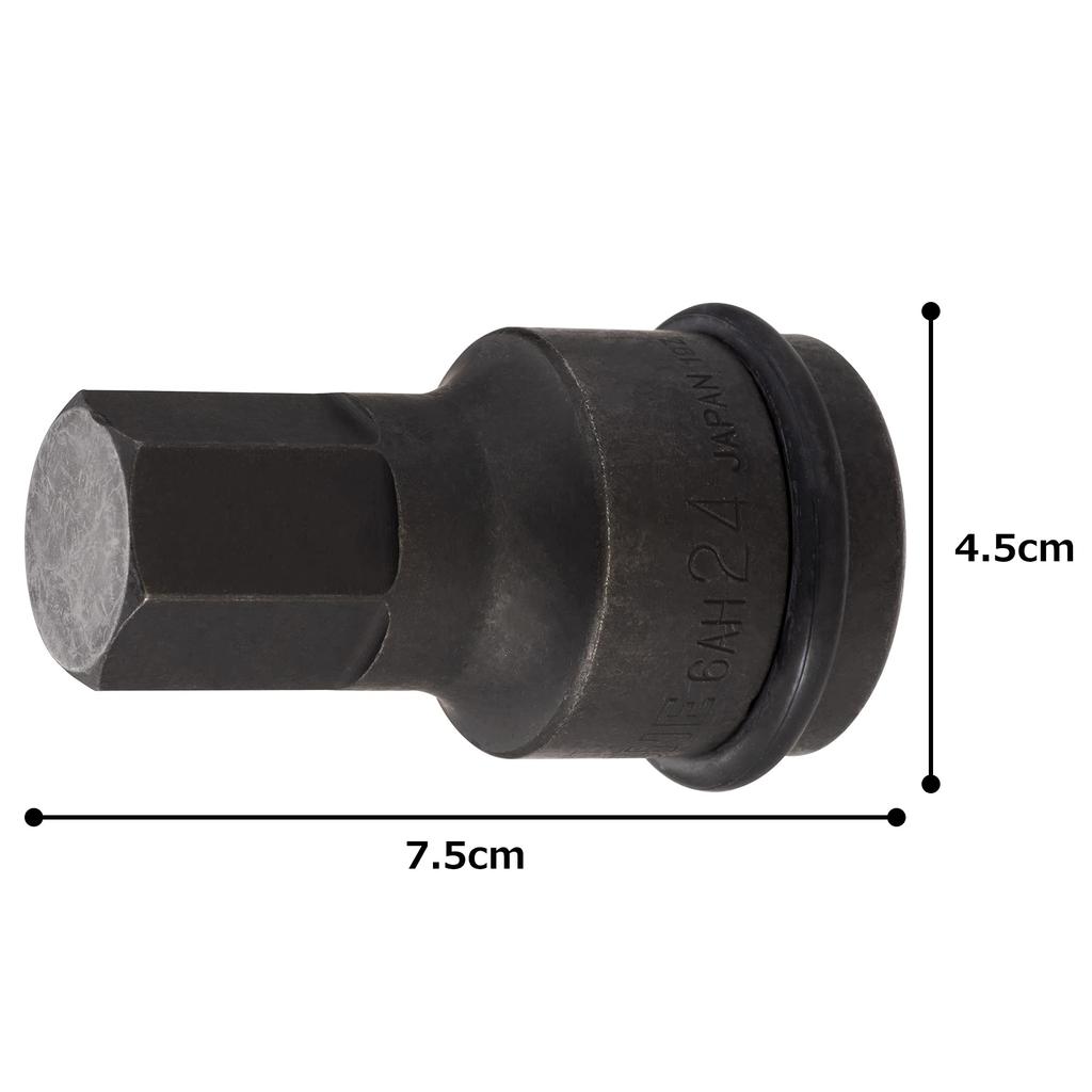 Tone Impact Hexagonal 24mm Width 6AH-24 Socket, 19.0mm (3/4") Drive,