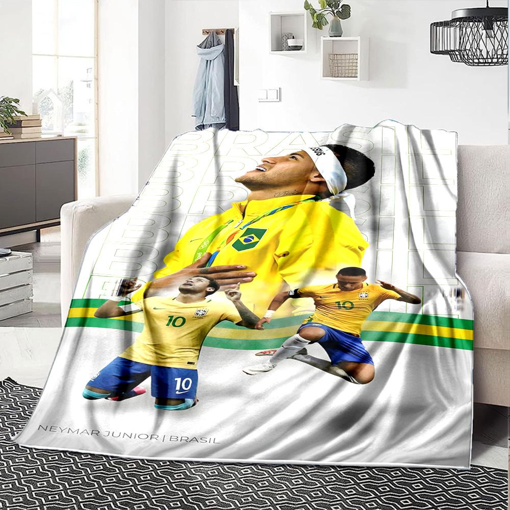 Brazilian Football Celebration Blanket Soft Cozy Great For Picnics Office Seaside Four Seasons Universal Modern Style Birthday Christmas Gift Blanket