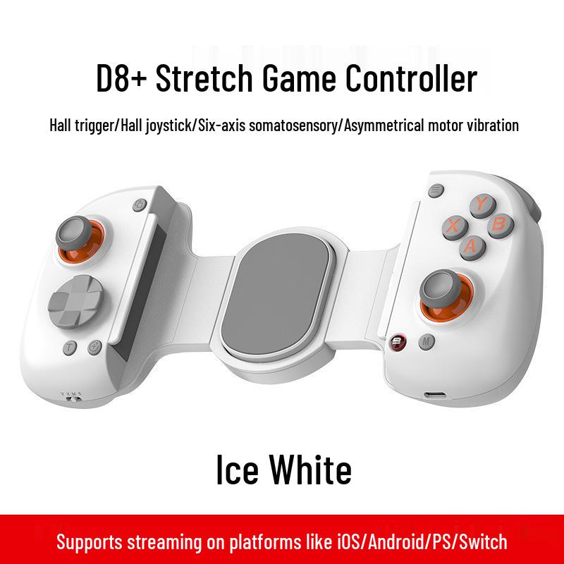 D8+ Extendable Bluetooth Dual-Mode Game Controller with Hall Effect Triggers & Macro Back Buttons for Switch, Android & iOS