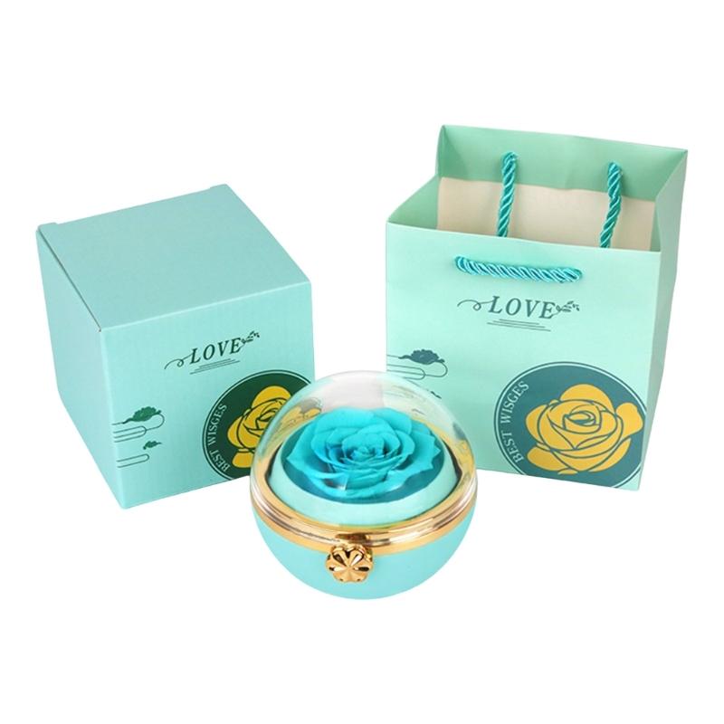 Creative Rotating Designs Flower Jewelry Holder Symbolizing Everlastings Love for Proposals and Anniversaries Storage