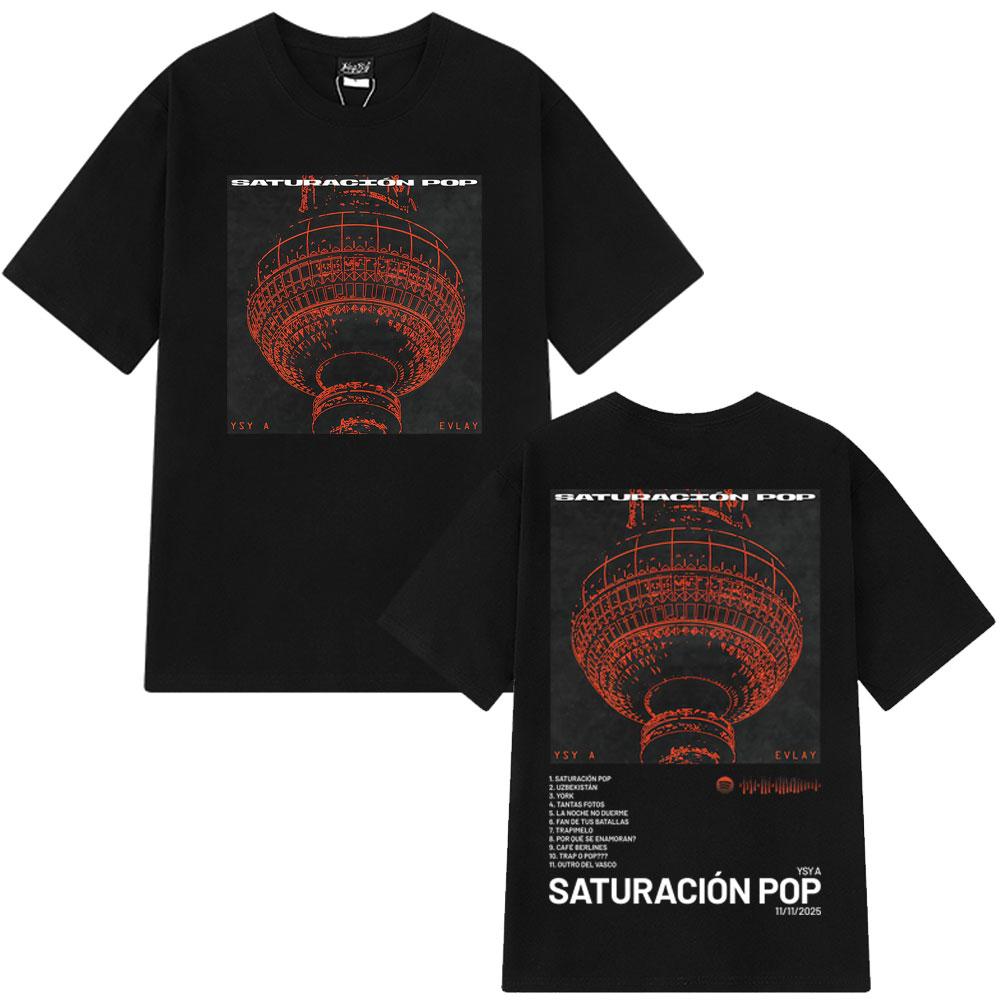 Rapper Ysy A New Album Graphic 2025 Tour T-shirt Men Women Fashion T-shirt Short-sleeved Hip-hop Casual Gothic Punk T-shirts 3XL
